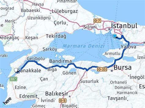 istanbul çanakkale ne kadar sürer